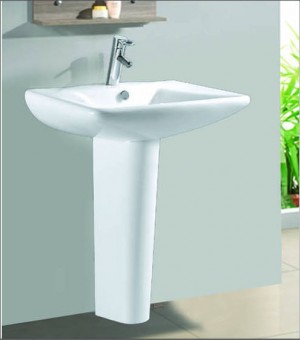 مغسلة بورسلان أبيض اوتس صيني 66*51.5*85سم # 32637